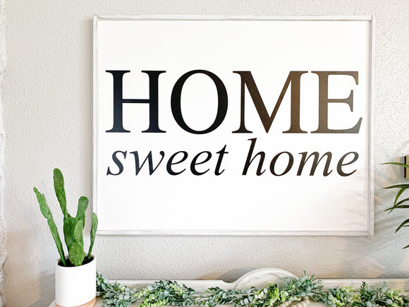Home Sweet Home Large Sign | Above Couch Sign | Above Couch Decor | Home Sweet Home Wood Sign | Family Room Wall Decor