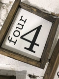 Family Number Sign / Family Number / Number Sign / Home Number Sign / Wood Sign / Home Decor / Number Wall Art