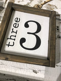 Family Number Sign / Family Number / Number Sign / Home Number Sign / Wood Sign / Home Decor / Number Wall Art