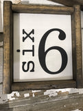 Family Number Sign / Family Number / Number Sign / Home Number Sign / Wood Sign / Home Decor / Number Wall Art