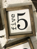 Family Number Sign / Family Number / Number Sign / Home Number Sign / Wood Sign / Home Decor / Number Wall Art