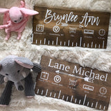 Baby Growth Ruler; Baby shower Gift; Baby gift; Nursery Decor; Birth announcement; Birth statistics; Personalized name And birth stats