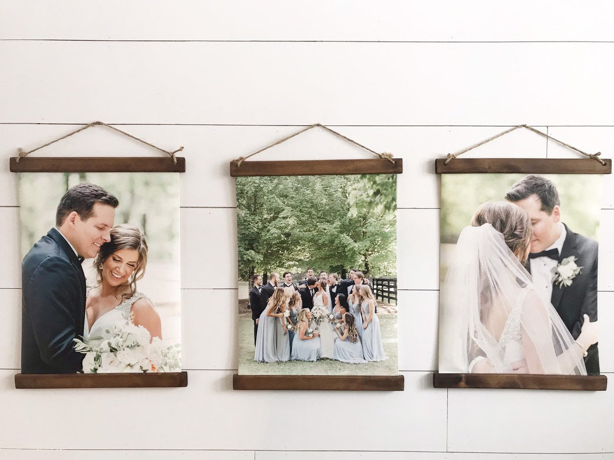 Hanging canvas print, personalized photo, hanging print, canvas photo gifts, Framed canvas Picture Sign, Photo on wood, Scroll Sign.