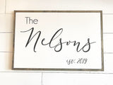 Last name Established Sign, Family name sign,  Last name Sign, Established Wood Sign, Family name Established Sign