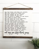 Forever Young Sign | Hanging Canvas | Hanging Canvas Print | May You Stay Forever Young | Nursery Decor | Nursery wall Signs | Nursery Signs