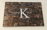 Rustic Wood Wedding Guest Book Alternative: Personalized Keepsake Sign
