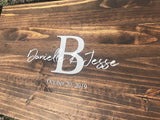 Rustic Wood Wedding Guest Book Alternative: Personalized Keepsake Sign