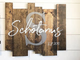 Last name established sign | Monogram Sign | Personalized Last Name Sign | Wedding Gift |  Rustic Signs | Personalized State Sign