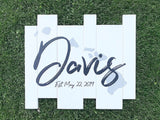 Last name established sign | Monogram Sign | Personalized Last Name Sign | Wedding Gift |  Rustic Signs | Personalized State Sign