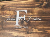 Rustic Wood Wedding Guest Book Alternative: Personalized Keepsake Sign