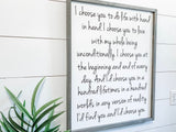 I'd Choose You Wood Sign | Master Bedroom Sign | I'd Choose You Sign | Bedroom Signs for Above the Bed