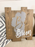 Last name established sign | Monogram Sign | Personalized Last Name Sign | Wedding Gift |  Rustic Signs | Personalized State Sign