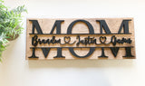 Personalized Mother's Day Gift | Mom Gift From Kids | 3D Personalized Mom Sign with Children Names | Sign for Mom | Gift for Mother |