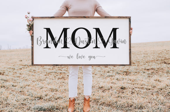 Personalized Mothers Day Gift | Mothers Day Gift | Mom Sign | Gift for Mom | Rustic Sign for Mom | Family Sign Gift Idea | Mother's Day