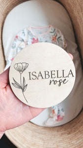 Personalized Baby Name Sign with Tractor | Custom Wooden Birth Announcement for Boys | Farm Baby Name Tag for Hospital or Nursery