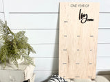 One year of Baby | First Birthday Sign |  First Birthday Display | Milestones Sign | Monthly Photos | 12 Months of | First Year Sign