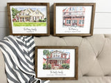 Watercolor Home Portrait on Wood | Watercolor Print | Home Wood Sign | Our First Home | Housewarming Gift Idea | Realtor Gift Homeowner Gift