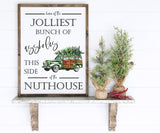 Home of the Jolliest Bunch of Assholes Sign | Funny Christmas Sign | Christmas Clark Sign | Funny Holiday Sign