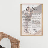 Wedding vow prints | wedding vow and photo sign | Personalized wedding vows