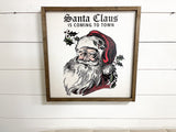Vintage Santa Claus framed wooden Sign | Christmas Sign | Holiday Sign  Christmas Wood Sign, Christmas Decor, Farmhouse Christmas Decor