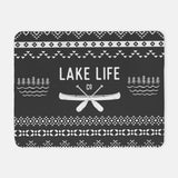 Lake life Sherpa cozy blanket | Lake life blanket | outdoor blanket | Sherpa