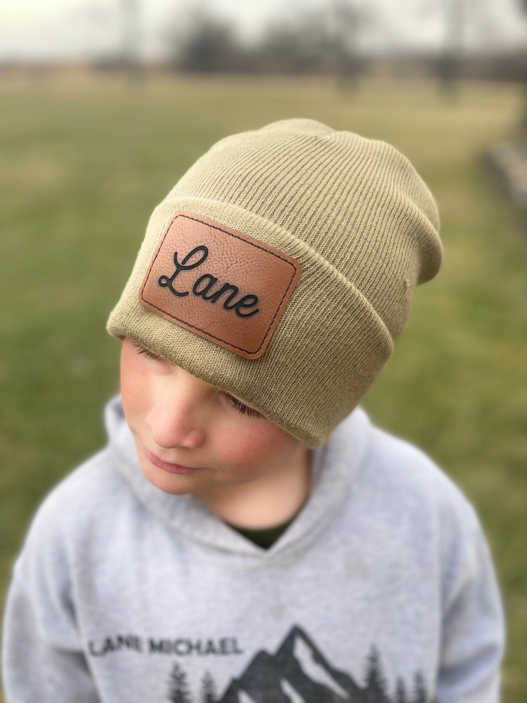 Name beanies toddler youth adult beanie personalized winter hat Rustic Oak Design Co