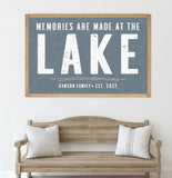 Customized Lake House Sign | Memories are Made at the Lake | Family Name | Summer Cottage Cabin Lake | Personalized Lake Life Sign