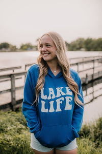 Lake life Women's Hooded Sweatshirt | Lake life Hoodie | Lake life Sweatshirt | Lake Hooded Sweatshirt | Retro bubbly summer sweatshirt