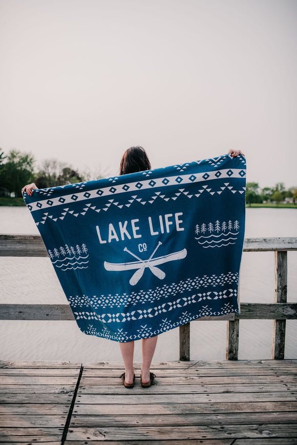 Lake life Sherpa cozy blanket |