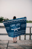 Lake life Sherpa cozy blanket | Lake life blanket | outdoor blanket | Sherpa