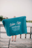 Lake life Sherpa cozy blanket | Lake life blanket | outdoor blanket | Sherpa