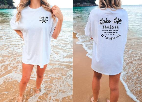 Double sided Lake Life Shirt | Lake Life Shirt | Retro bubbly Minnesota Lake Shirt | Lake Lover Shirt | Women’s T Shirt