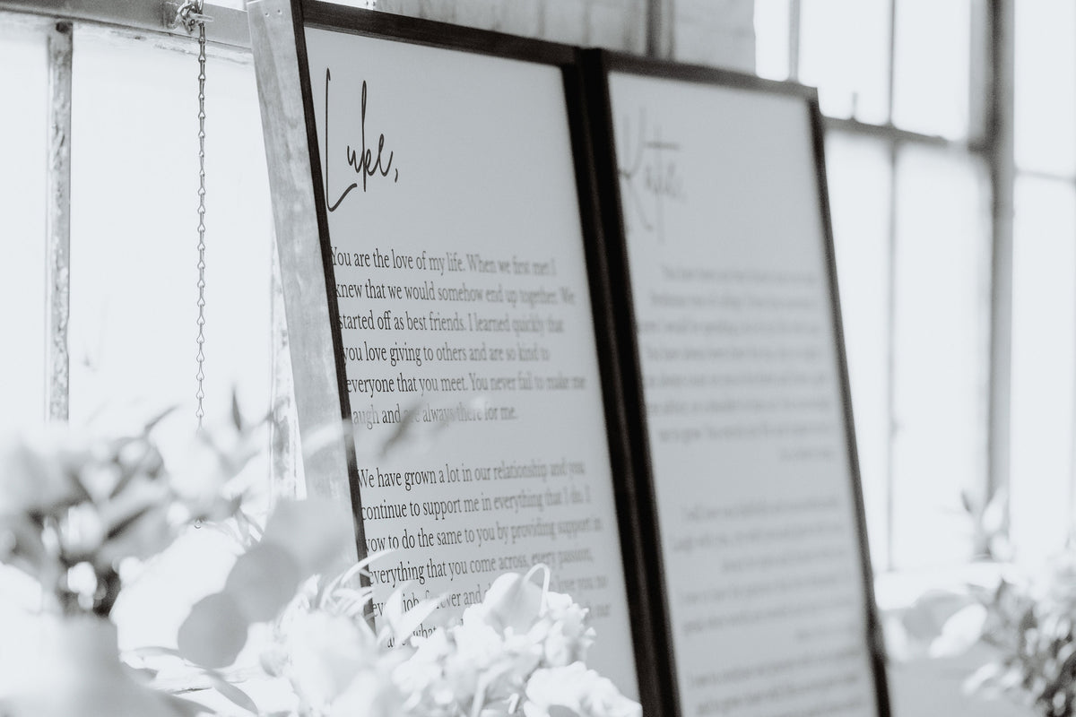 Wedding Vows Sign | His and Her Customized Vows | Wedding Vow Print | Large Set of Wood Signs | Bedroom Wall Art | Master Bedroom Decor