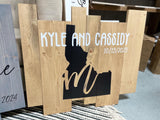 Last name established sign | Monogram Sign | Personalized Last Name Sign | Wedding Gift |  Rustic Signs | Personalized State Sign