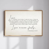 1 Corinthians 13 Wood Sign | Master Bedroom Wall Decor | Love is Patient Love is Kind | Bedroom Wall Decor | Above Bed Decor | Bedroom Signs