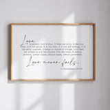 1 Corinthians 13:4-8, Love is Patient Love is Kind Sign, Modern Christian Printable, Bible Verse Wall Art, Wedding Prints, Love Print