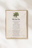 The Oak Tree Poem By Johnny Ray Ryder | Vintage Nature Printable | Tree Life Poetry | Wall Art Inspiration Decor | The mighty Oak Tree