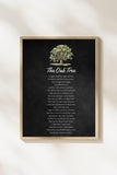 The Oak Tree Poem By Johnny Ray Ryder | Vintage Nature Printable | Tree Life Poetry | Wall Art Inspiration Decor | The mighty Oak Tree