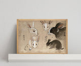 Vintage Bunny Print | Vintage Animal Poster | Vintage Easter Bunny Print | Antique Rabbit Sketch Drawing | Rustic Easter Decor