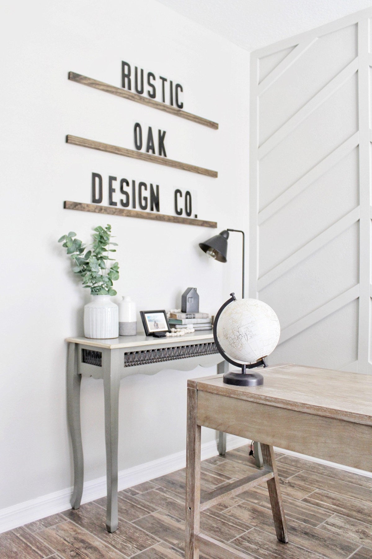 Interchangeable Wood Letter Board: Floating Statement Shelves