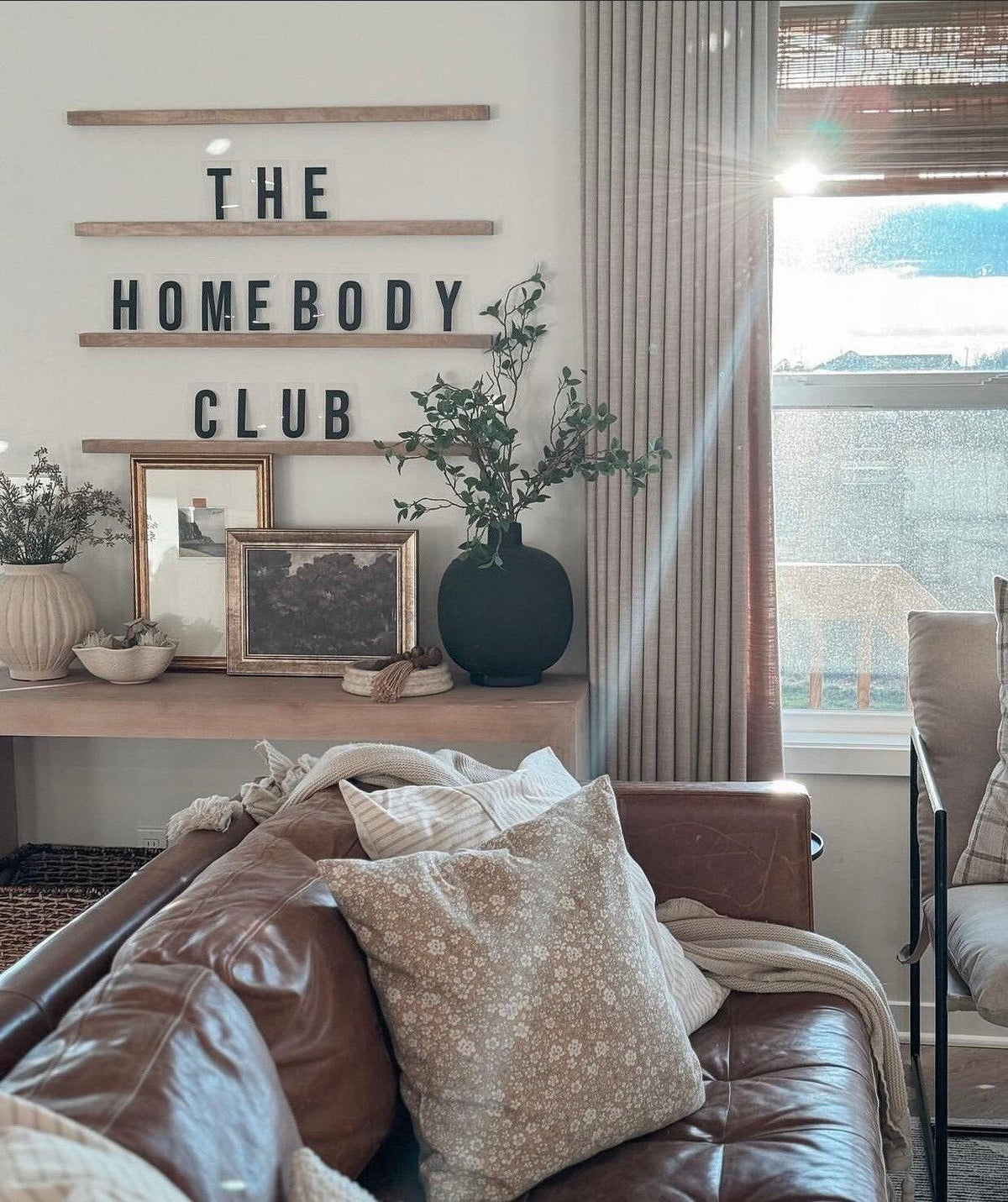 Interchangeable Wood Letter Board: Floating Statement Shelves