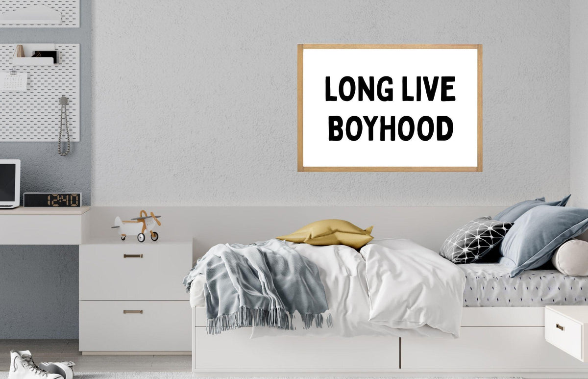 Long Live Boyhood Wood sign | Boyhood Sign | kids room sign | Baseball Wall Decor | Boys Room Decor