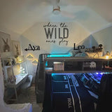 Where the Wild ones play sign | Playroom Decor | Nursery Decor | Bedroom Decor | Kids Decor | where the wild ones play | nursery room wall