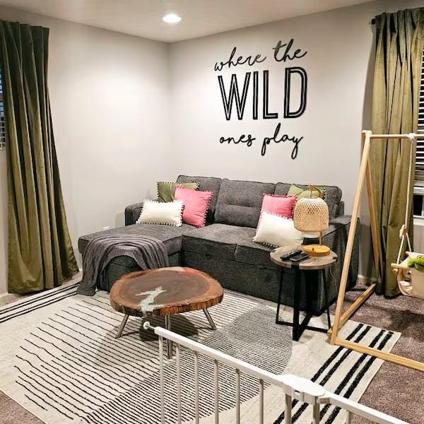 Where the Wild ones play sign | Playroom Decor | Nursery Decor | Word Signs | Kids Decor | where the wild ones play | nursery room wall