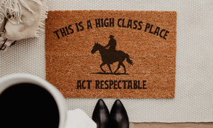 Western Style Doormat, Modern Western welcome mat, Modern Cowboy, Disco Cowboy, Funny Doormat, Cowboy Chic, Cowboy art, western style decor