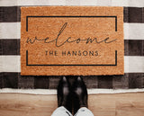 Welcome Doormat, Personalized Doormat, Custom Door Mat, Custom Doormat, Wedding Gift Ideas Housewarming Gifts Closing Gifts Welcome