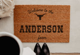 Welcome western Style coir Doormat, Modern Western welcome mat, Modern Cowboy, Personalized doormat, Funny Doormat, Cowboy Chic,