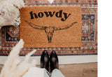 Western Style Doormat, Howdy doormat, Modern Western welcome mat, Modern Cowboy, Disco Cowboy, Funny Doormat, Cowboy Chic, Cowboy art,