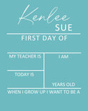 First Day Of School Sign, Back to School Sign, Personalizable Reusable School Sign, School Photo Prop, School Sign For Kids