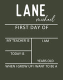 First Day Of School Sign, Back to School Sign, Personalizable Reusable School Sign, School Photo Prop, School Sign For Kids